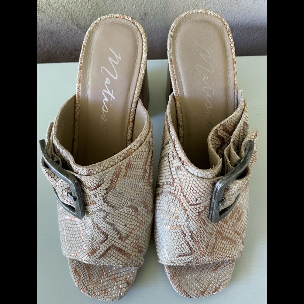 Matisse Leather Shoes chunky heel